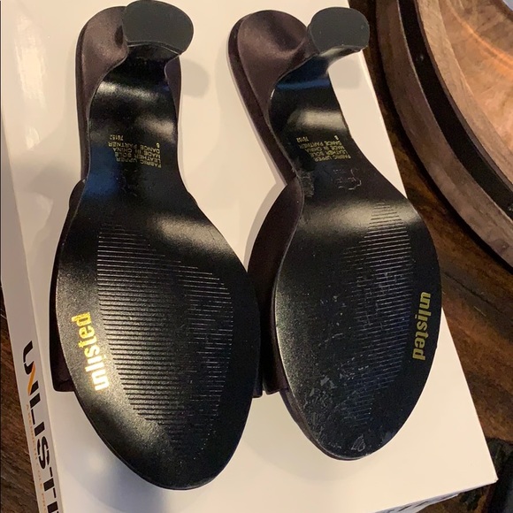 Women’s size 8 Unlisted Heels Black Satin NWOT - Picture 4 of 4